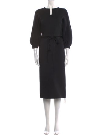 Scanlan Theodore V-Neck Midi Length Dress