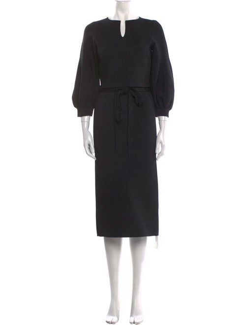 Scanlan Theodore V-Neck Midi Length Dress