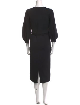 Scanlan Theodore V-Neck Midi Length Dress