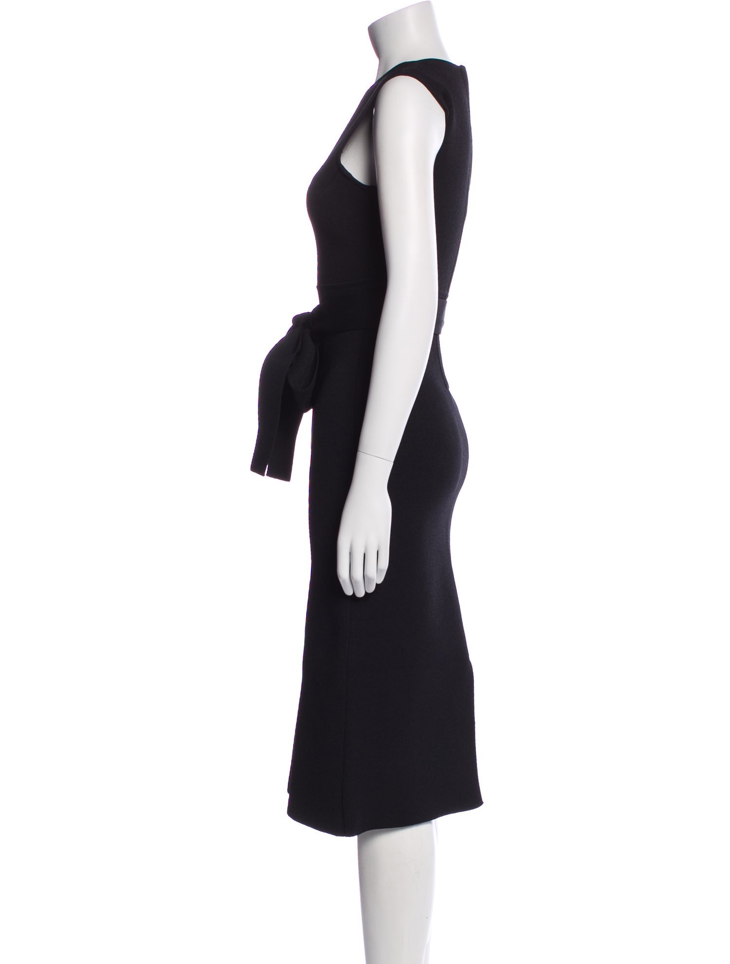 Scanlan Theodore Scoop Neck Midi Length Dress