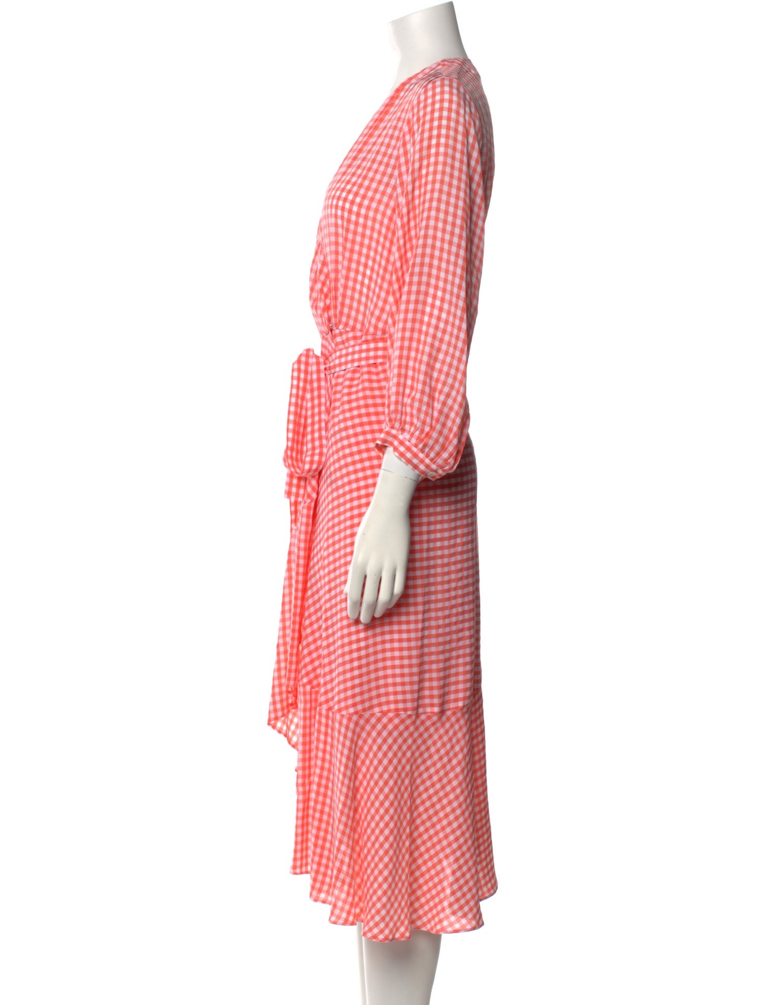 Scanlan Theodore Plaid Print Midi Length Dress