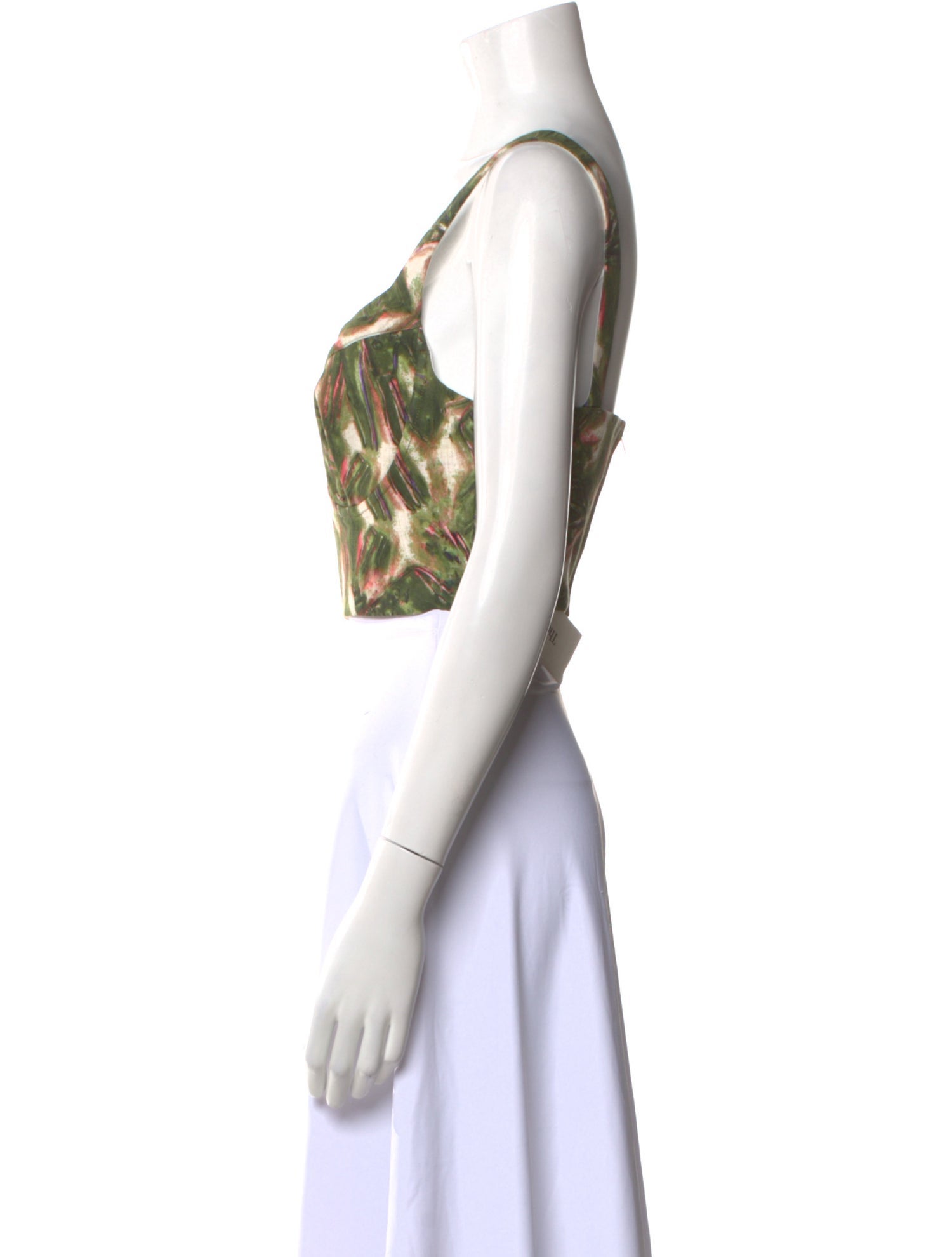 Scanlan Theodore Printed V-Neck Crop Top