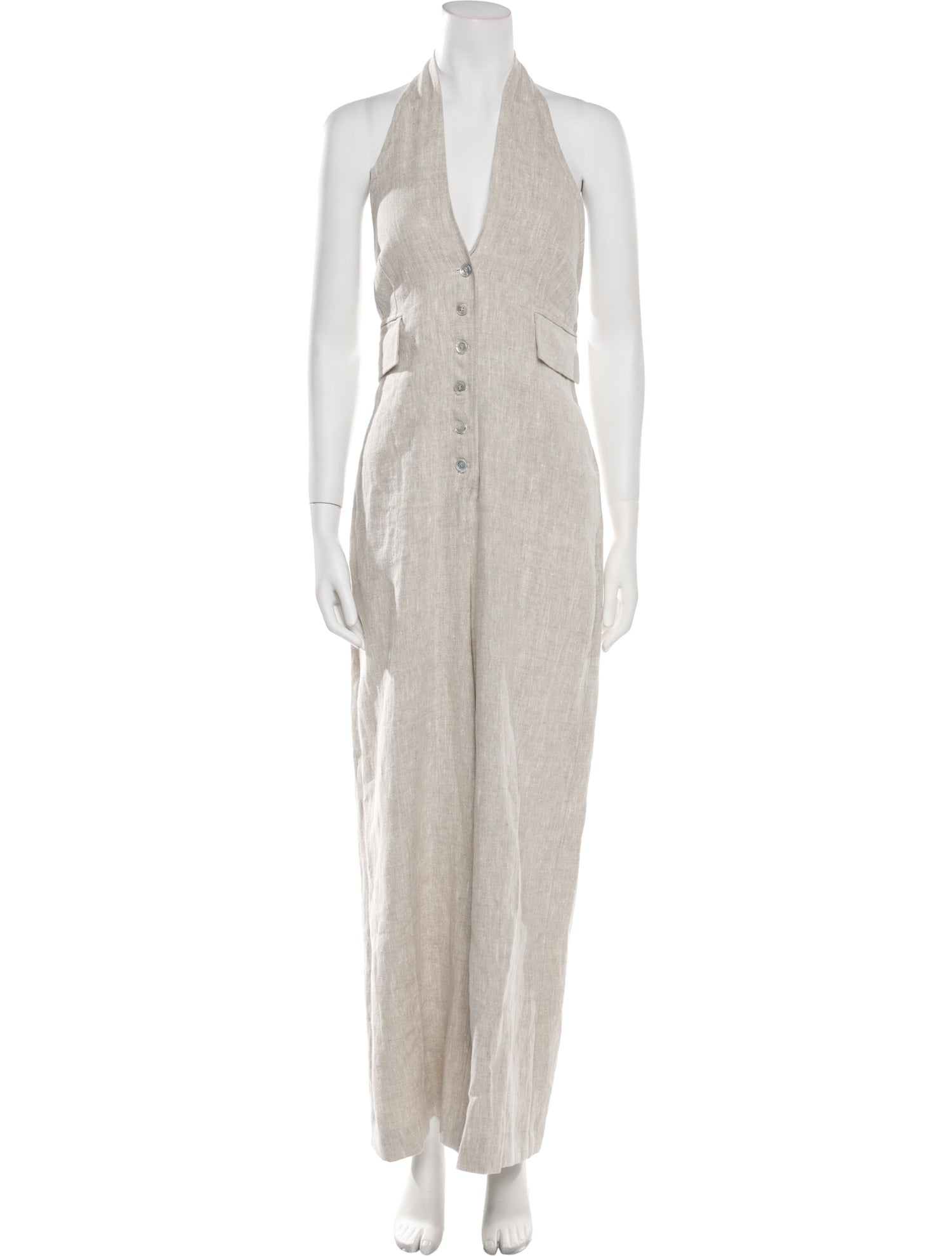 Scanlan Theodore Linen V-Neck Jumpsuit