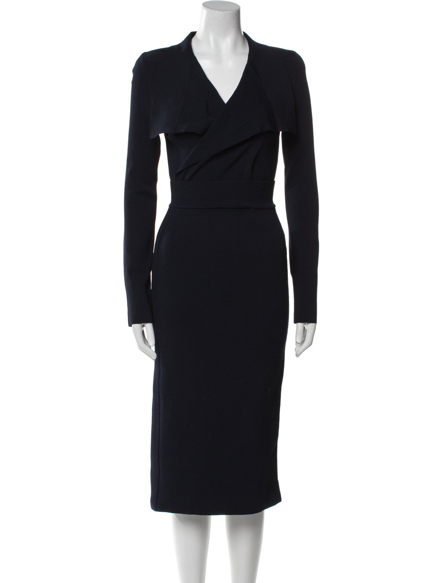 Scanlan Theodore V-Neck Midi Length Dress
