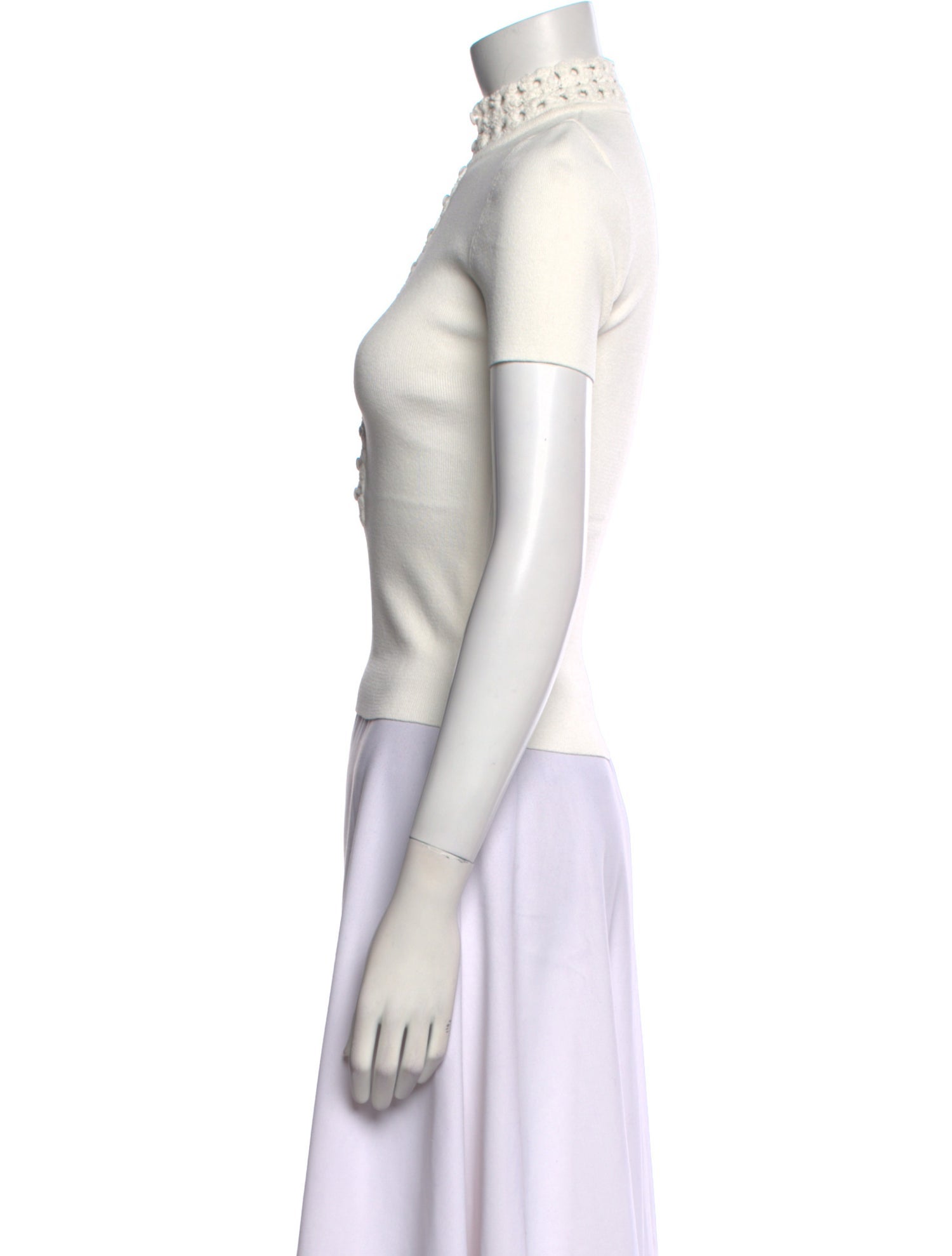 Scanlan Theodore Mock Neck Short Sleeve Top