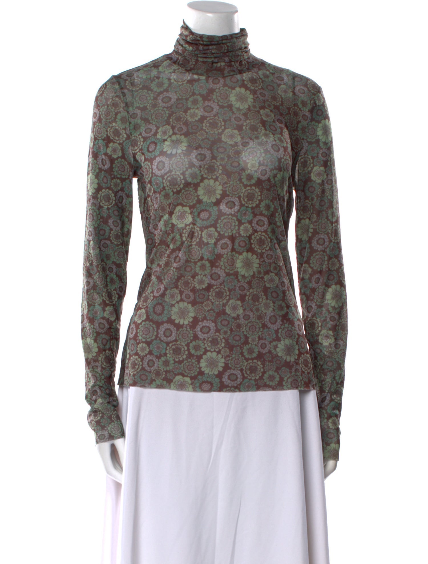 Scanlan Theodore Floral Print Turtleneck Top