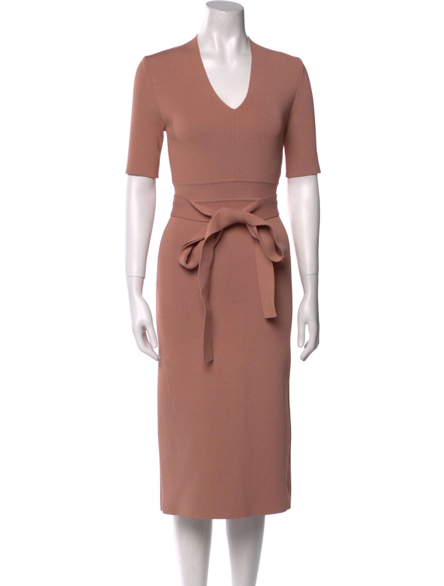 Scanlan Theodore V-Neck Midi Length Dress