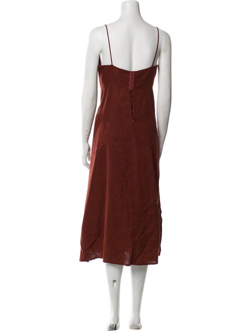 Scanlan Theodore V-Neck Midi Length Dress