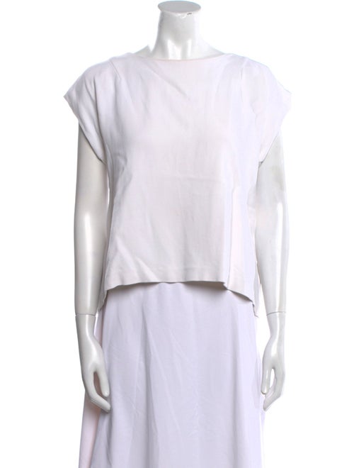 Scanlan Theodore Scoop Neck Short Sleeve Crop Top