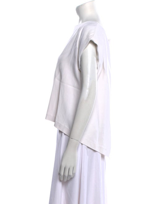 Scanlan Theodore Scoop Neck Short Sleeve Crop Top