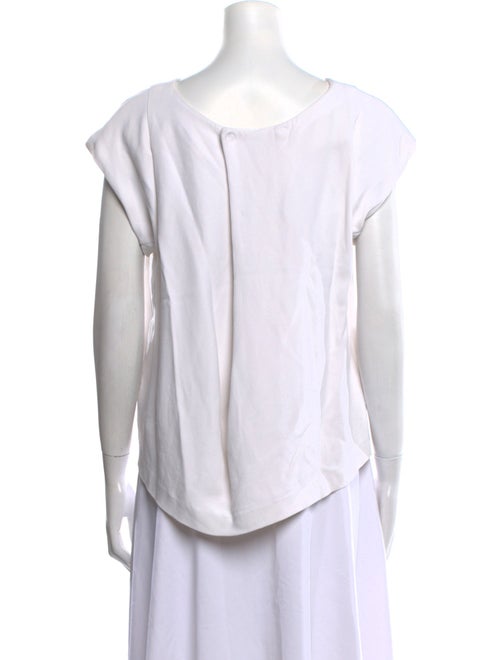 Scanlan Theodore Scoop Neck Short Sleeve Crop Top