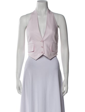 Scanlan Theodore Halterneck Sleeveless Crop Top