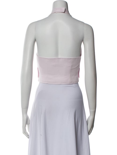 Scanlan Theodore Halterneck Sleeveless Crop Top