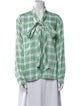 Scanlan Theodore Plaid Print Long Sleeve Button-Up Top