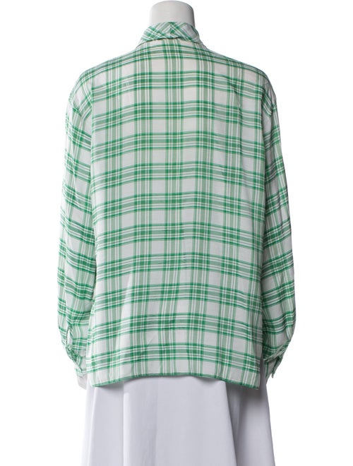 Scanlan Theodore Plaid Print Long Sleeve Button-Up Top