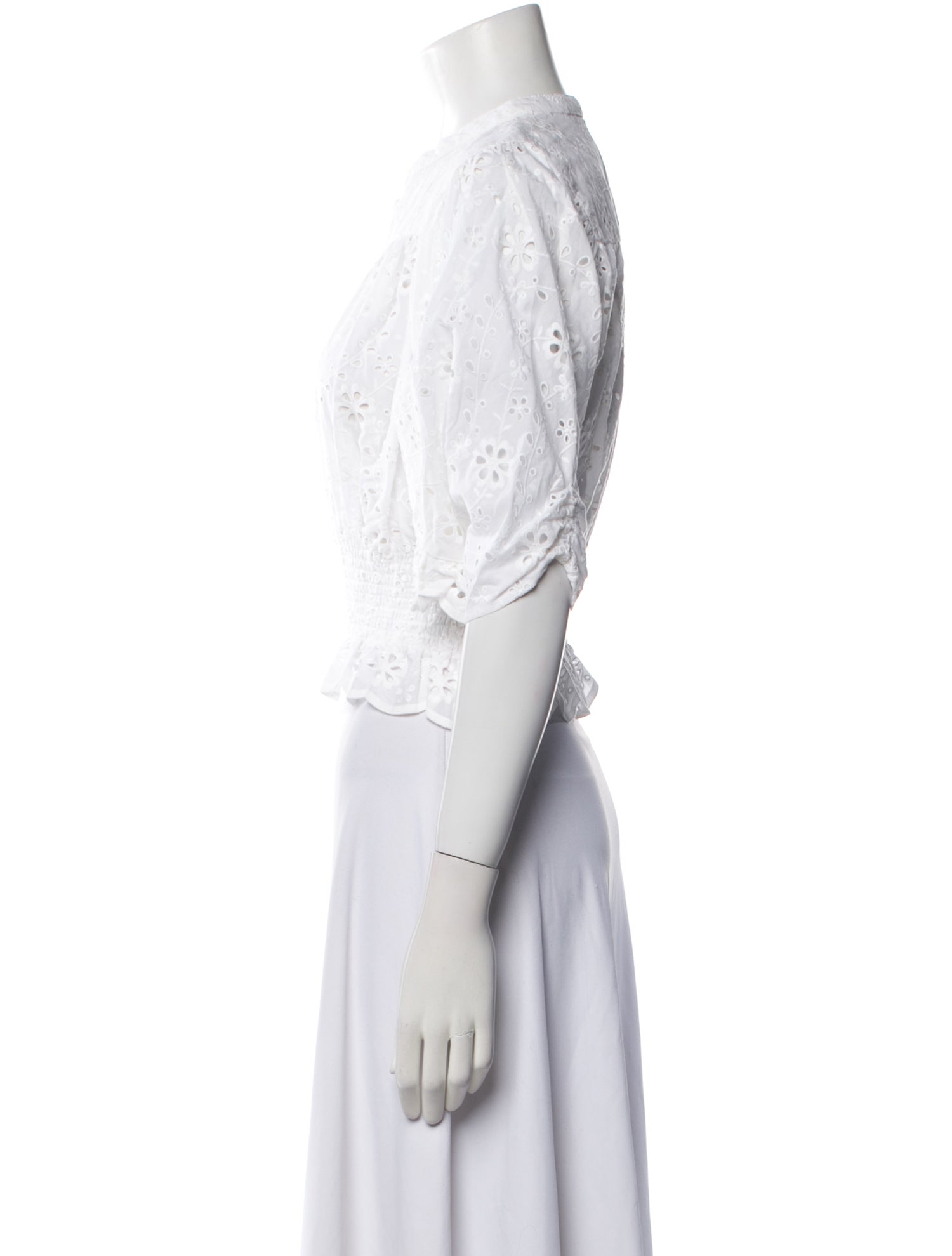 Scanlan Theodore Lace Pattern V-Neck Crop Top