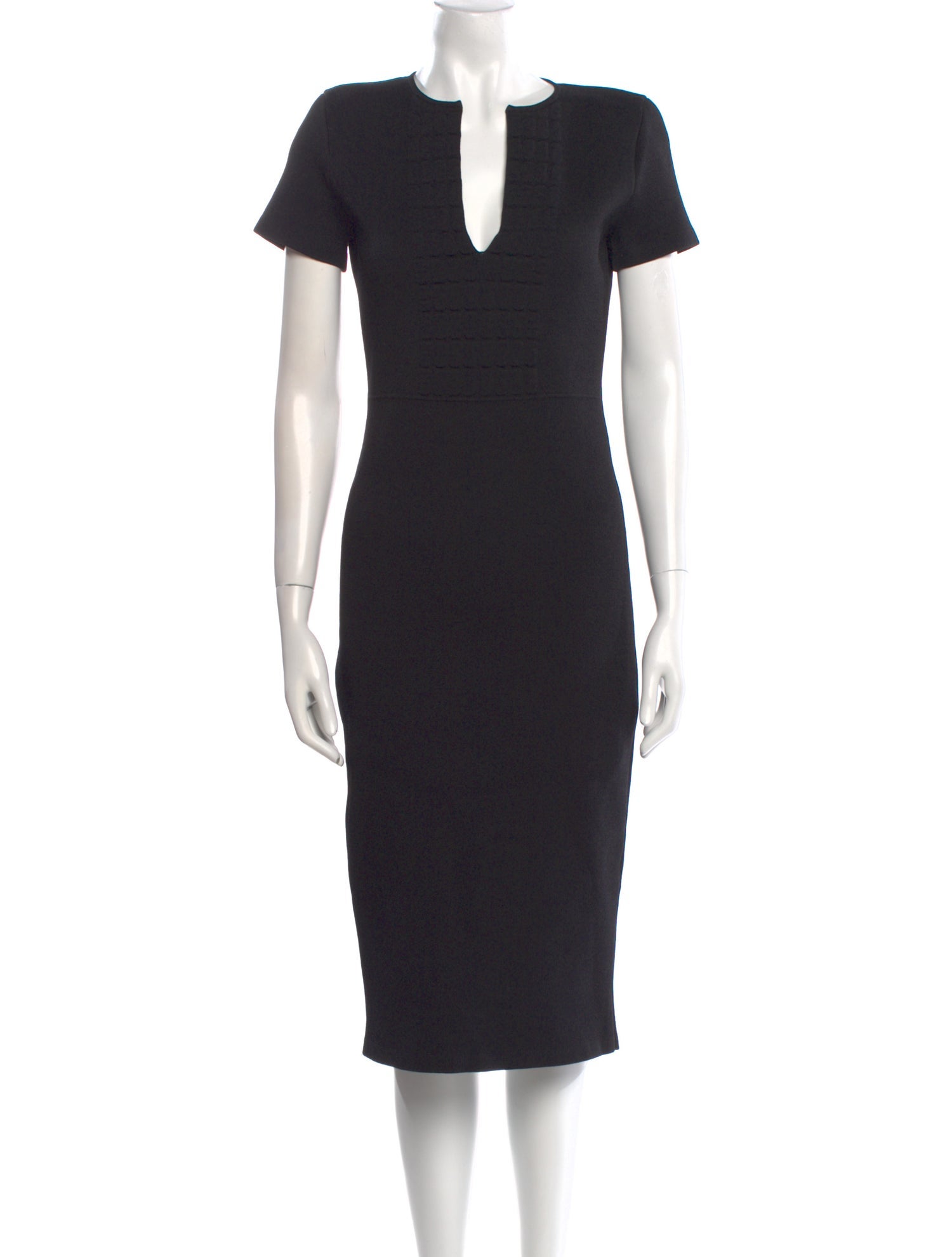 Scanlan Theodore V-Neck Midi Length Dress