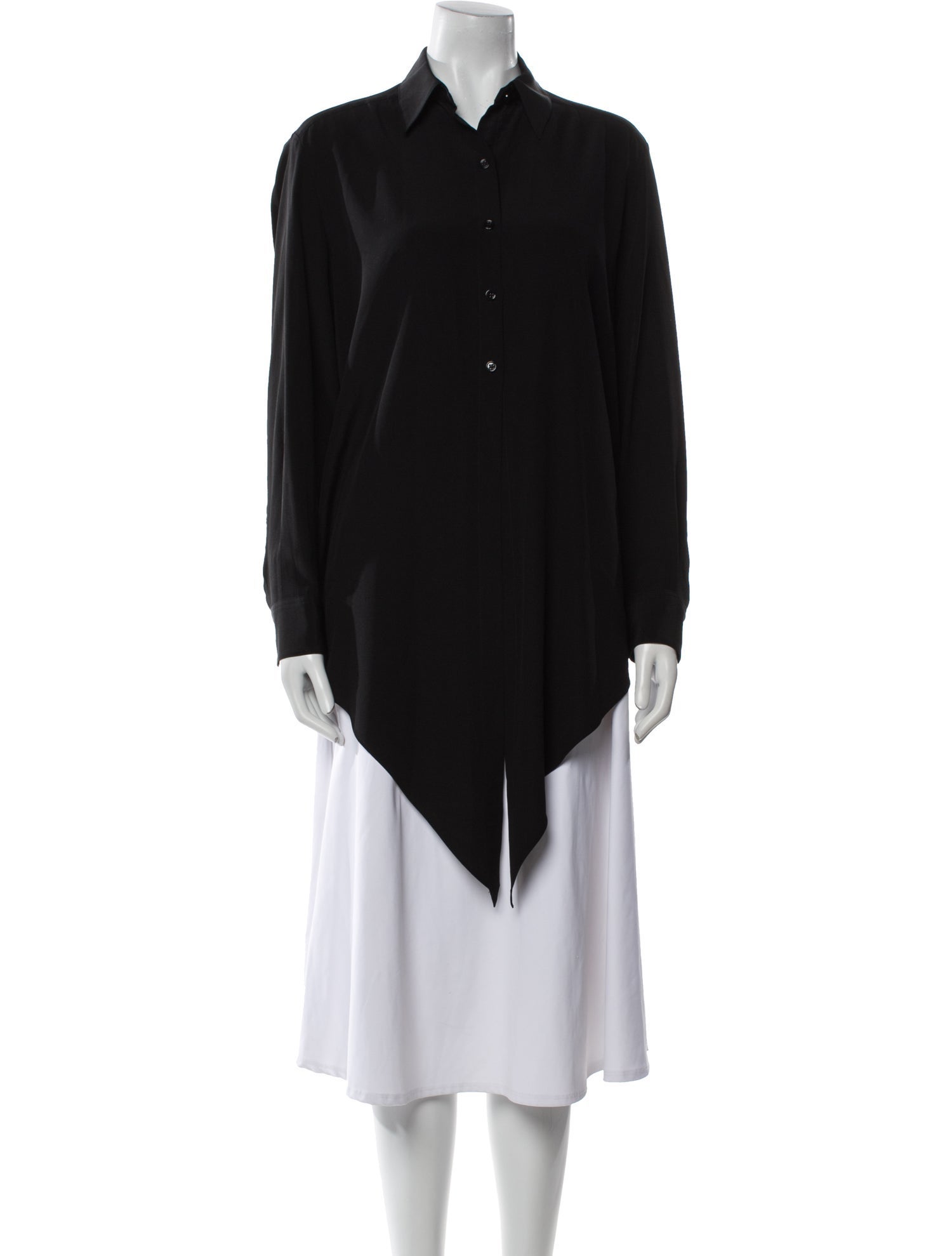 Scanlan Theodore Silk Long Sleeve Button-Up Top