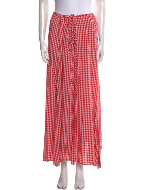 Scanlan Theodore Plaid Print Long Skirt
