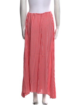 Scanlan Theodore Plaid Print Long Skirt