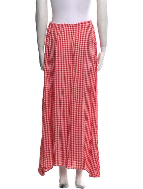 Scanlan Theodore Plaid Print Long Skirt