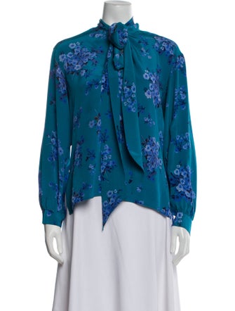 Scanlan Theodore Silk Floral Print Blouse