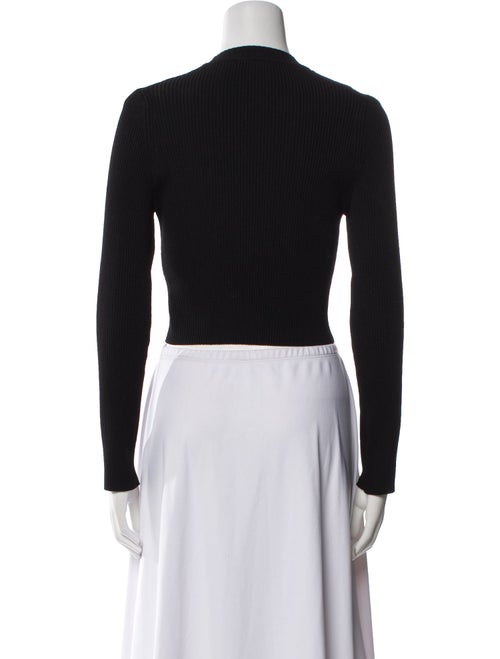 Scanlan Theodore Crew Neck Long Sleeve Crop Top