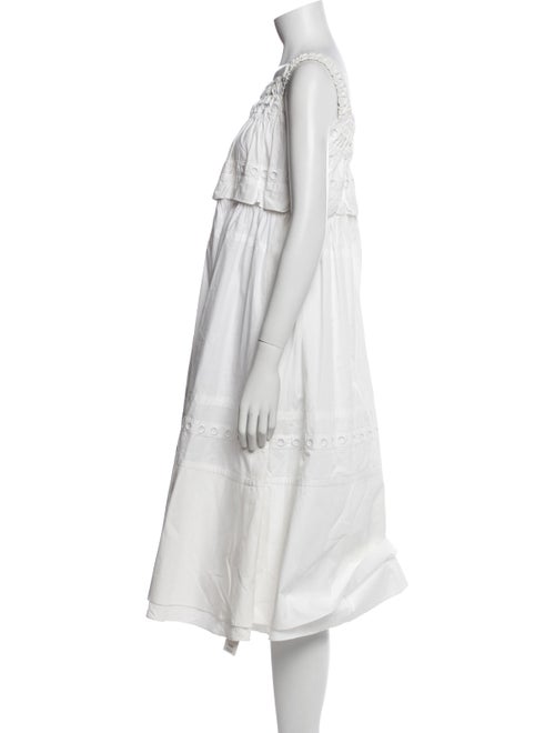 Scanlan Theodore Square Neckline Midi Length Dress