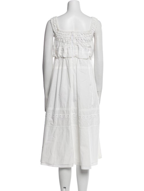 Scanlan Theodore Square Neckline Midi Length Dress