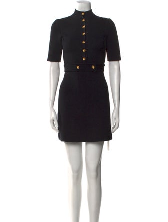 Scanlan Theodore Mock Neck Mini Dress