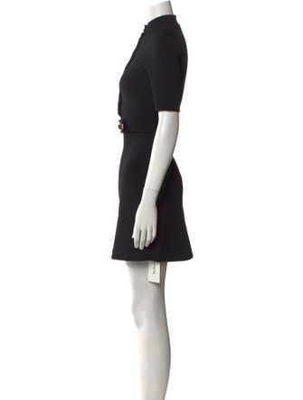Scanlan Theodore Mock Neck Mini Dress