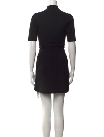 Scanlan Theodore Mock Neck Mini Dress