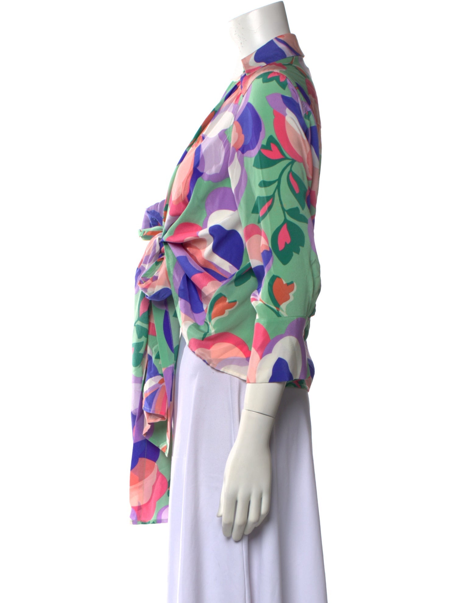 Scanlan Theodore Silk Printed Crop Top