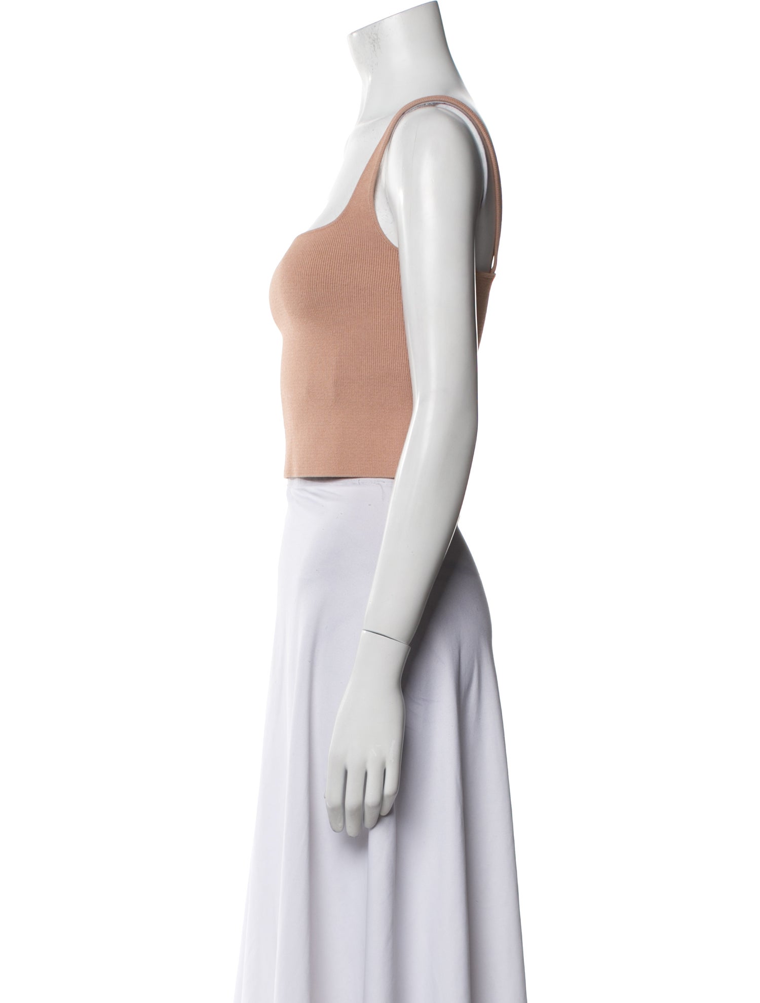 Scanlan Theodore Square Neckline Sleeveless Crop Top