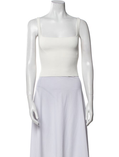 Scanlan Theodore Square Neckline Sleeveless Crop Top