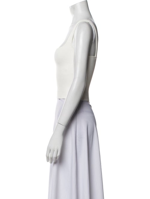 Scanlan Theodore Square Neckline Sleeveless Crop Top