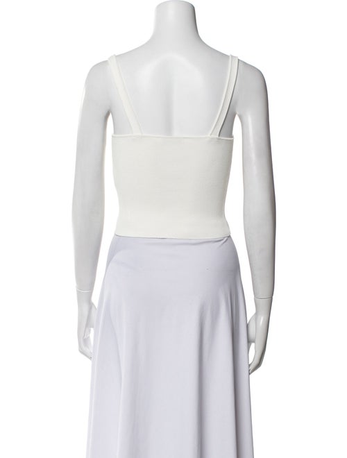 Scanlan Theodore Square Neckline Sleeveless Crop Top