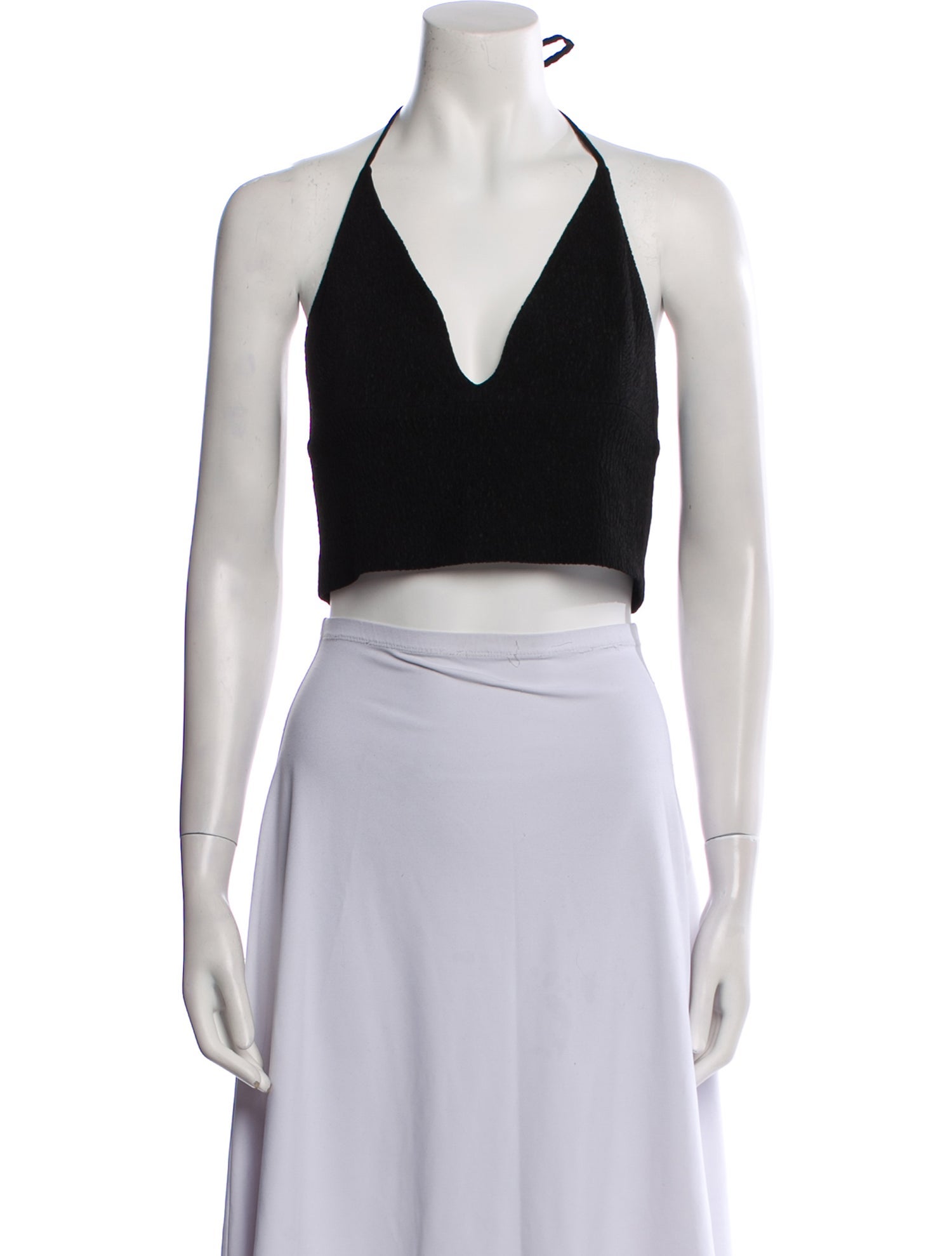 Scanlan Theodore Halterneck Sleeveless Crop Top
