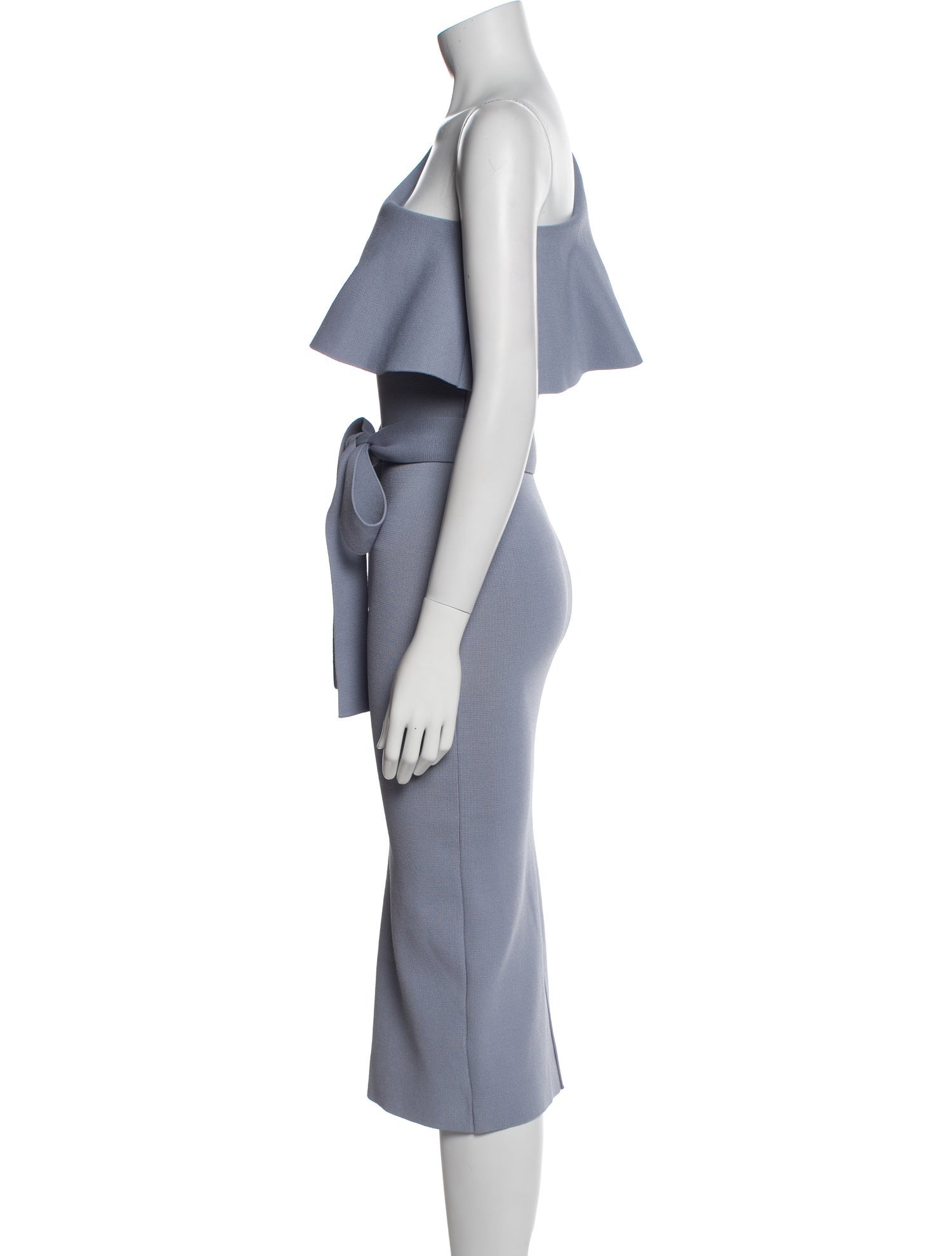 Scanlan Theodore One-Shoulder Midi Length Dress