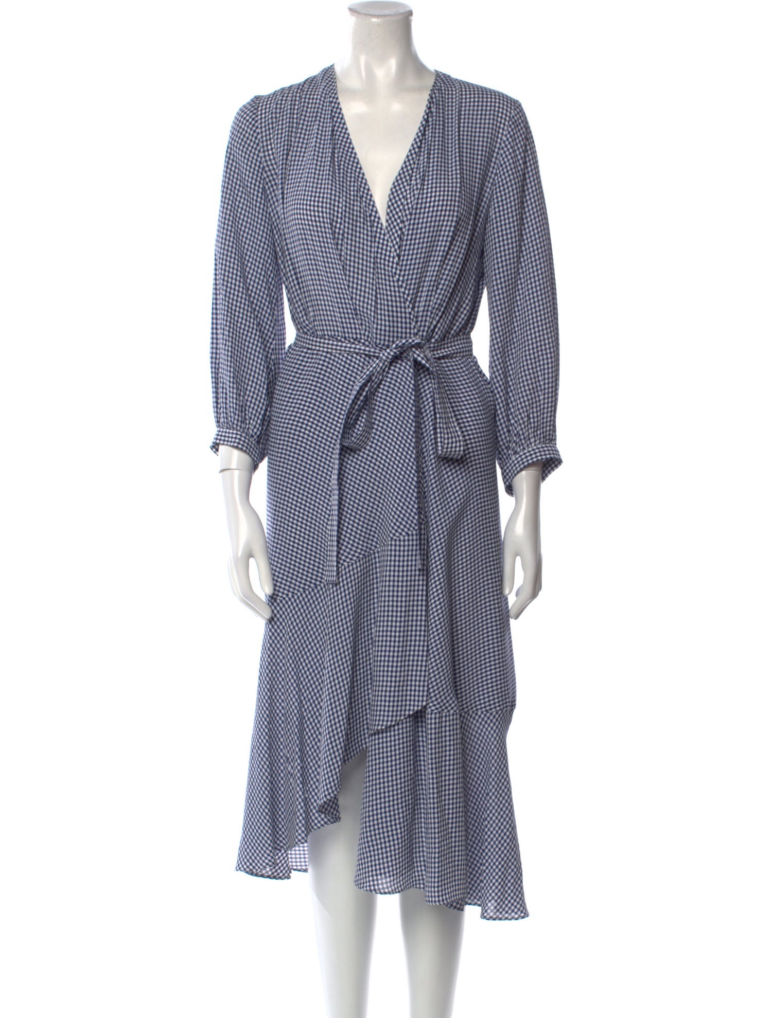 Scanlan Theodore Plaid Print Midi Length Dress