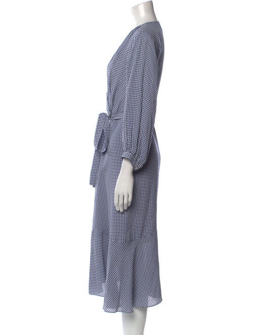 Scanlan Theodore Plaid Print Midi Length Dress