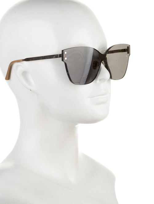 Scanlan Theodore Grey Butterfly Shield Oversize Sunglasses