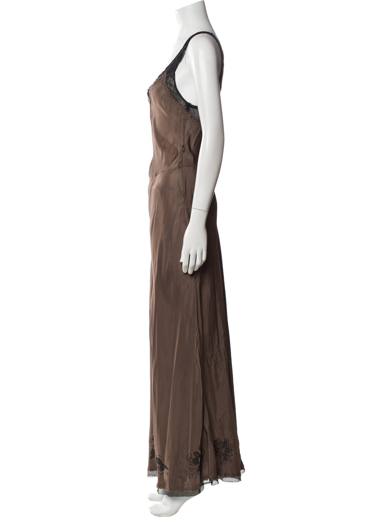 Scanlan Theodore Scoop Neck Long Dress