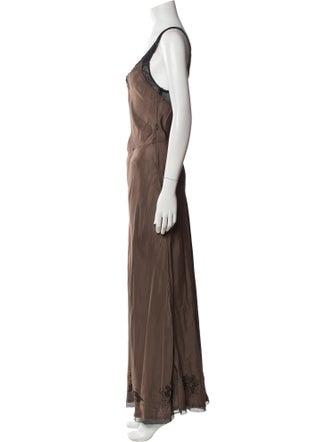 Scanlan Theodore Scoop Neck Long Dress