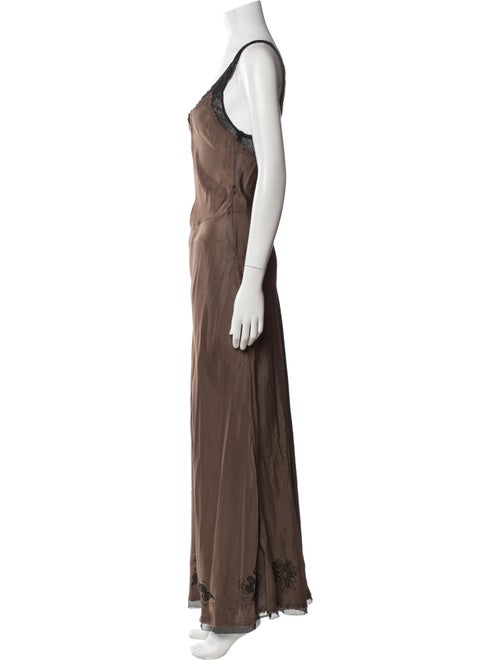 Scanlan Theodore Scoop Neck Long Dress