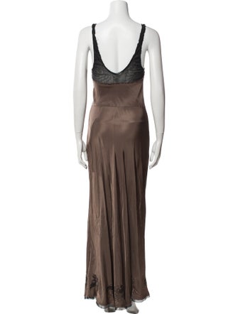 Scanlan Theodore Scoop Neck Long Dress