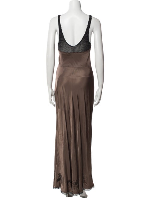 Scanlan Theodore Scoop Neck Long Dress