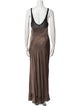 Scanlan Theodore Scoop Neck Long Dress
