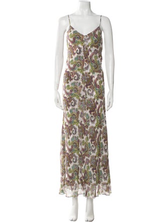 Scanlan Theodore Paisley Print Long Dress