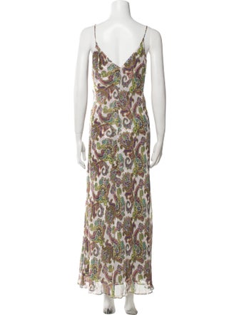 Scanlan Theodore Paisley Print Long Dress